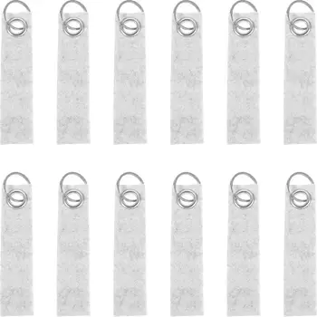 20шт Пустые фетровые брелки для ключей Брелки для ключей Ремесла Diy Фетровые брелки для ключей Украшения Рюкзак Кошелек декоративные аксессуары
