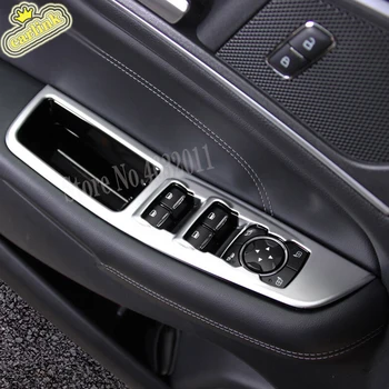 Для Ford EDGE 2015 2016 2017 ABS Матовое LHD дверное Оконное стекло Подлокотник Кнопка Включения Подъема панель крышка отделка Автомобильные аксессуары 4 шт.