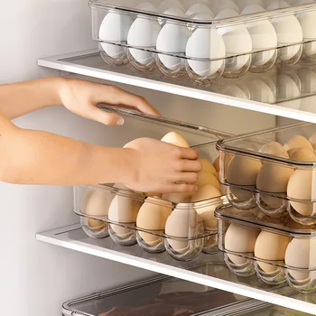 Коробка для хранения яиц, холодильник, специальная герметичная коробка для яиц с защитой от падения, домашняя кухонная сортировка, коробка для хранения продуктов, кухонные принадлежности