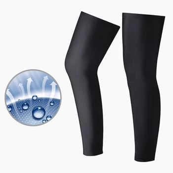 Солнцезащитный чехол для ног Ice Silk Для верховой езды, Баскетбольные наколенники для бега, уличная нескользящая грелка для ног для мужчин и женщин